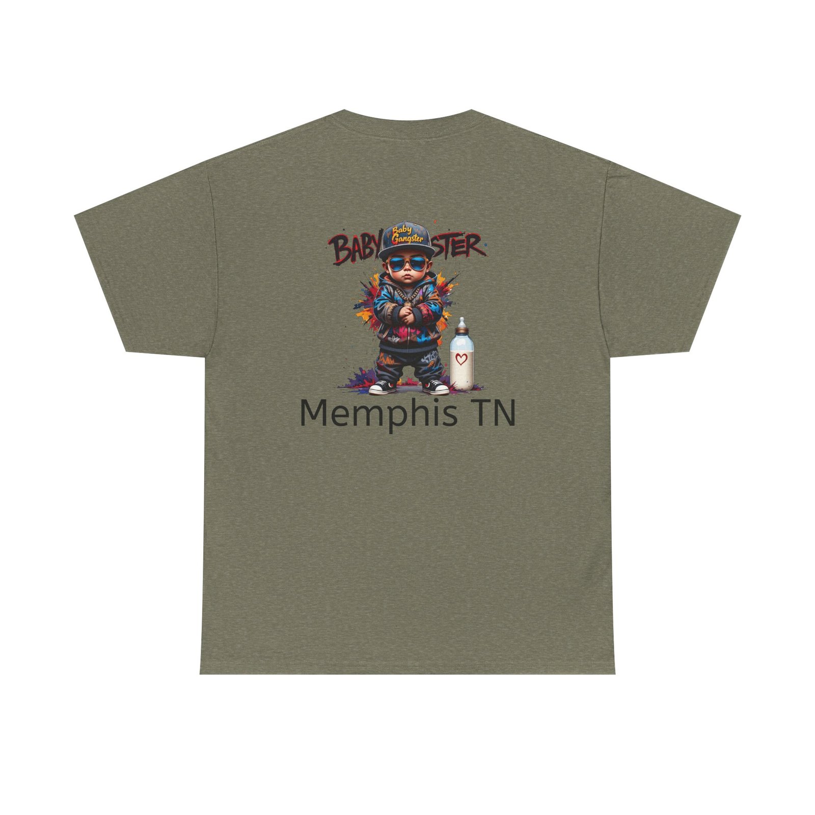 Baby Gangster Memphis TN Graphic Tee — Retro Hip-Hop Baby Gangster Design - Image 26