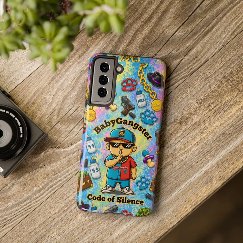 BABY GANGSTER™ Code of Silence Tough Andriod Cellphone Case | Cute Gangster Baby Design - Image 2