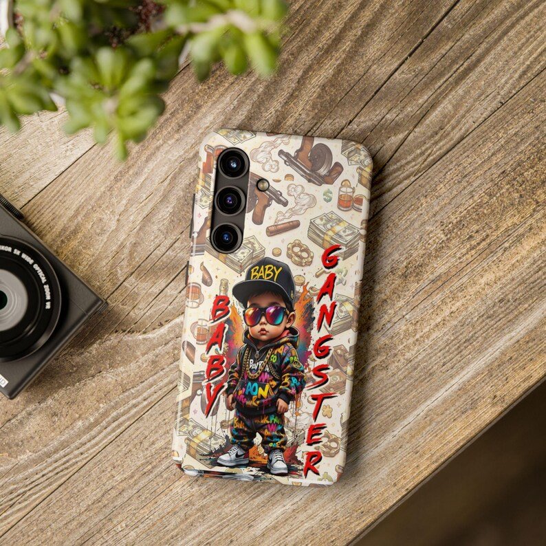 BABY GANGSTER™ Andriod Cellphone Case | Hip Hop Kid Design, Money & Street Art Pattern - Image 3