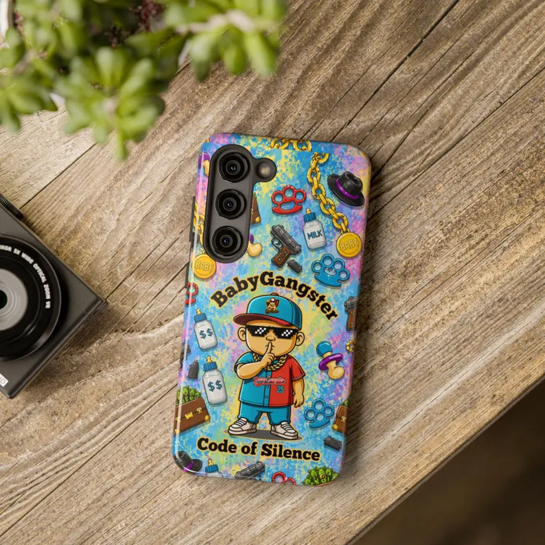 BABY GANGSTER™ Code of Silence Tough Andriod Cellphone Case | Cute Gangster Baby Design - Image 6