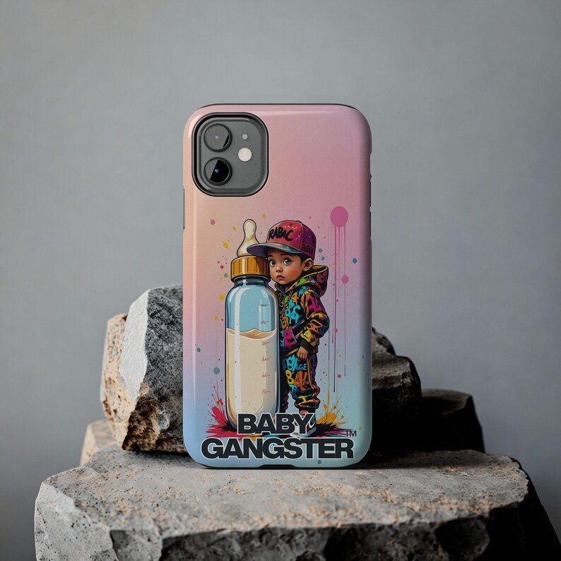 BABY GANGSTER™ artwork Iphone CellPhone Case | Cute Urban Baby Bottle design - Image 17
