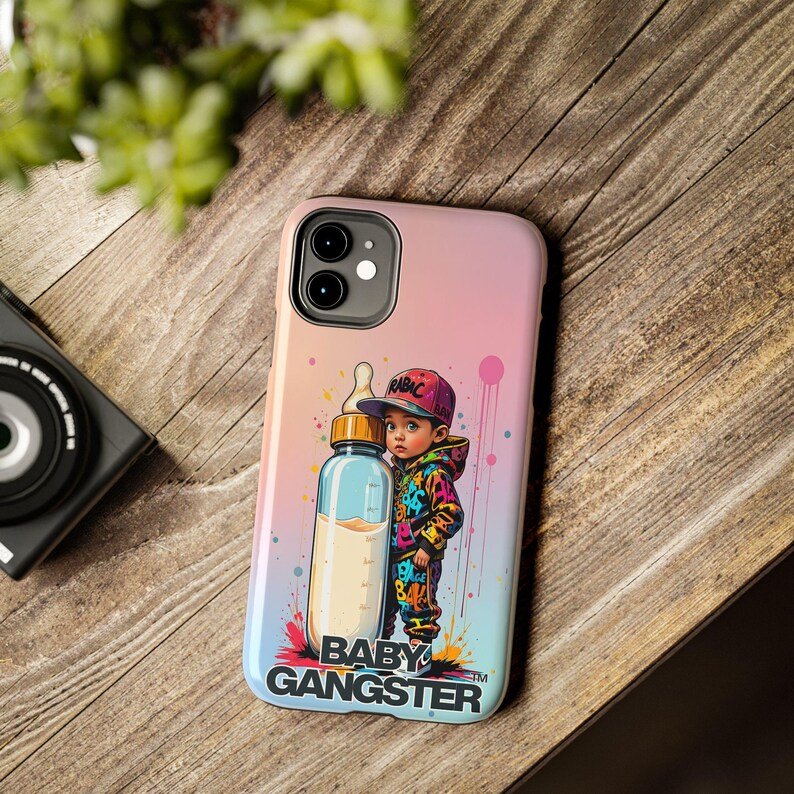 BABY GANGSTER™ artwork Iphone CellPhone Case | Cute Urban Baby Bottle design - Image 16