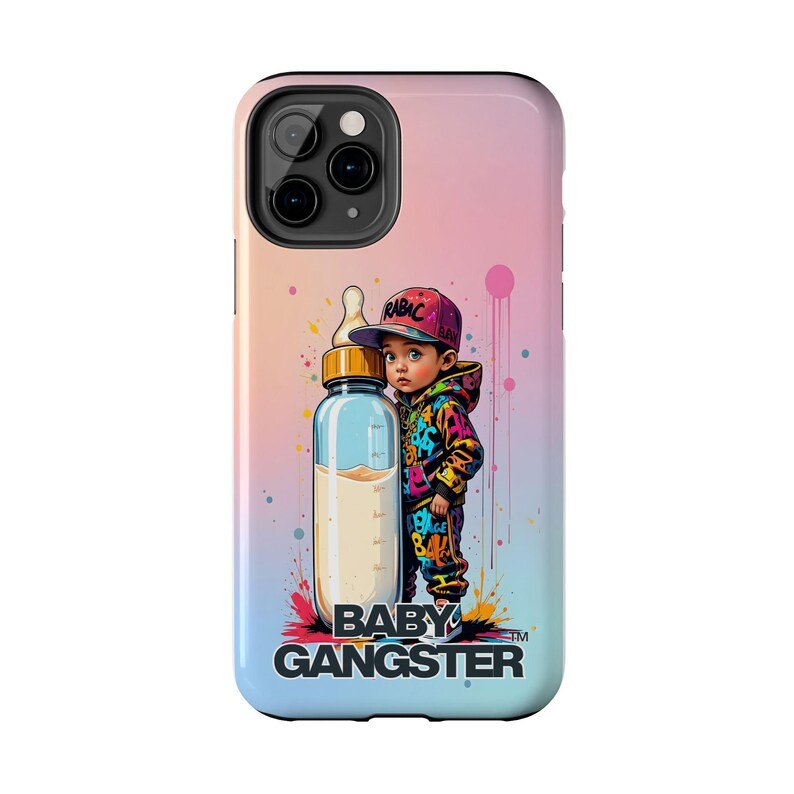 BABY GANGSTER™ artwork Iphone CellPhone Case | Cute Urban Baby Bottle design - Image 14