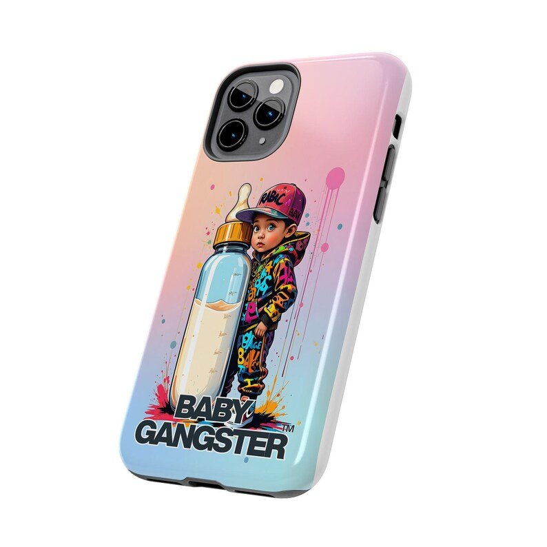 BABY GANGSTER™ artwork Iphone CellPhone Case | Cute Urban Baby Bottle design - Image 13