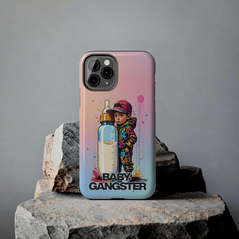 BABY GANGSTER™ artwork Iphone CellPhone Case | Cute Urban Baby Bottle design - Image 11
