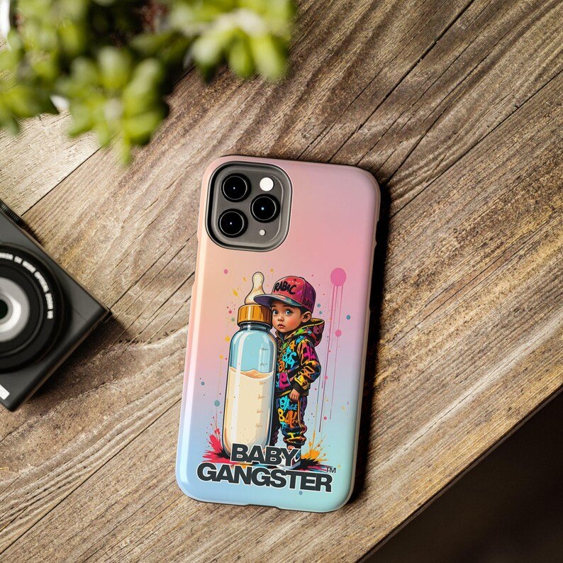 BABY GANGSTER™ artwork Iphone CellPhone Case | Cute Urban Baby Bottle design - Image 10