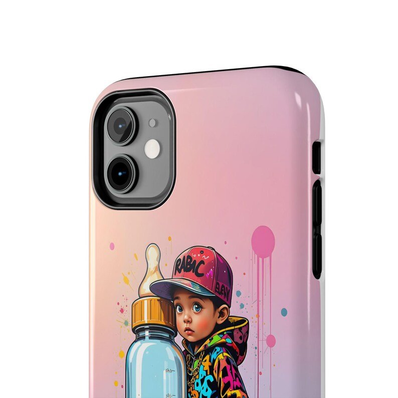 BABY GANGSTER™ artwork Iphone CellPhone Case | Cute Urban Baby Bottle design - Image 18