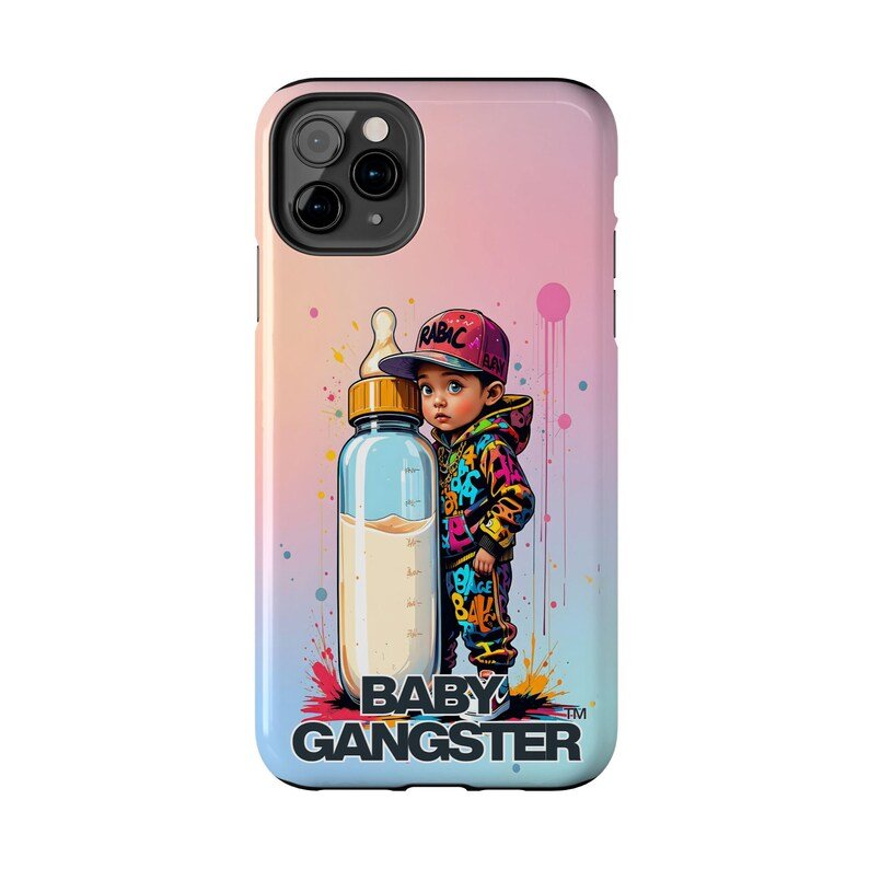 BABY GANGSTER™ artwork Iphone CellPhone Case | Cute Urban Baby Bottle design - Image 8