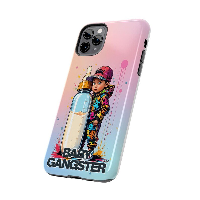 BABY GANGSTER™ artwork Iphone CellPhone Case | Cute Urban Baby Bottle design - Image 7