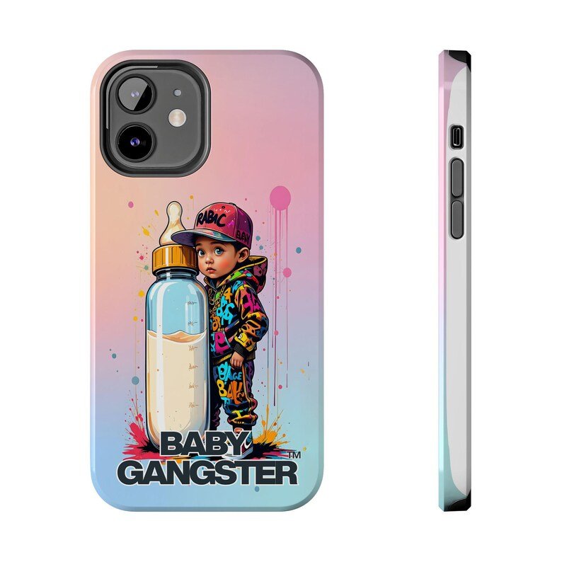 BABY GANGSTER™ artwork Iphone CellPhone Case | Cute Urban Baby Bottle design - Image 3