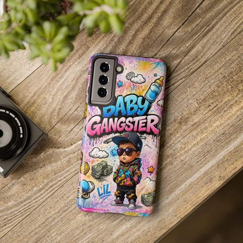 Baby Gangster Andriod Cellphone Case | Cute Graffiti Infant Hip Hop Design - Image 2